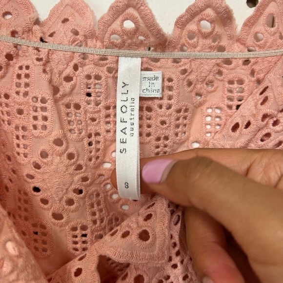Seafolly Eyelet Pink Romper - Picture 6 of 6